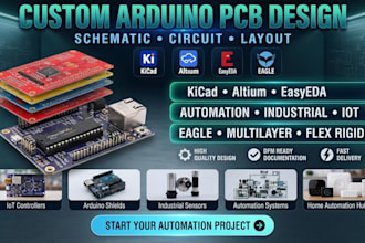 create custom arduino pcb design for automation and iot