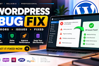 fix wordpress errors, bugs and website issues
