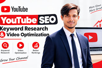 do youtube SEO, keywords research and video optimization