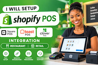 setup shopify pos square pos toast pos clover pos integration restaurant retail