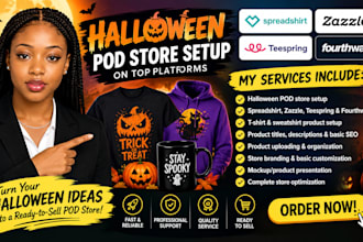 setup pod halloween spreadshirt zazzle hallowen teespring sweatwear fourthwall