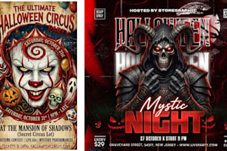 custom printable halloween flyer halloween custom party spooky halloween