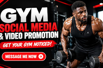 do gym social media marketing, fitness content creation and video promotion