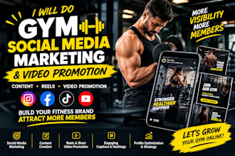 do gym social media marketing  video promotion