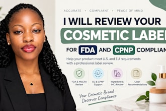review your cosmetics label or fda and cpnp compliance