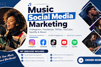 be your music social media marketing instagram facebook tiktok spotify marketing