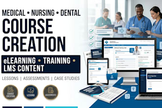 create medical courses, nursing, dental healthcare, powerpoint design, workbook
