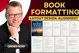 do book formatting, kindle formatting for amazon kdp, interior layout design