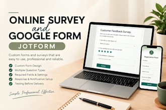 create, fill online survey google form jot form for online survey respondent