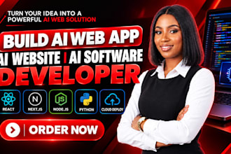 build ai web app ai website ai software developer custom ai saas app ai agent