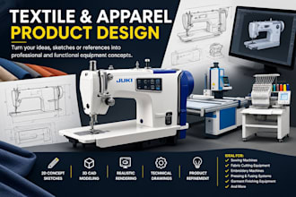 design textile, garment, sewing, apparel and fashion production equipment