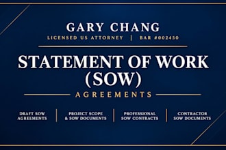 prepare project scope and IT statement of work sow documents