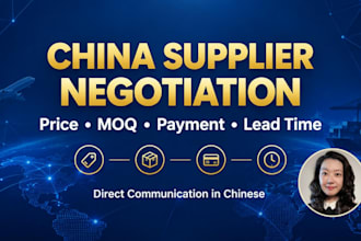 negotiate with your chinese supplier on price, moq and terms