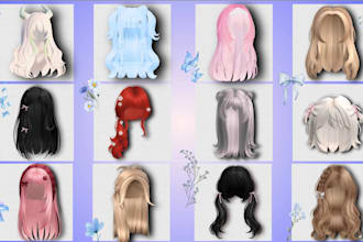 3d models for roblox ugc hair and ugc accessories