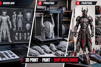 3d print and paint halloween cosplay armor, helmets, masks and ship worldwide