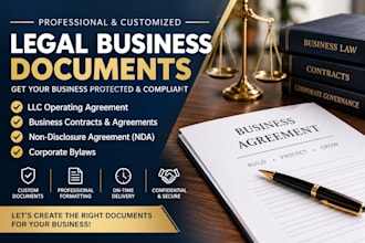 draft a custom llc operating agreement business contracts nda corporate bylaws
