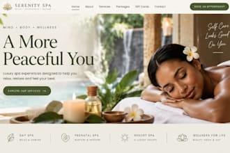 design wix day spa website prenatal spa website resort spa website