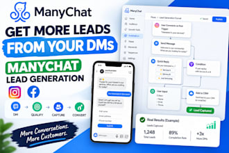build a manychat lead generation funnel for instagram and facebook