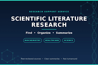 conduct literature research and organise scientific sources