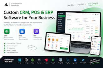 build custom CRM pos and erp software