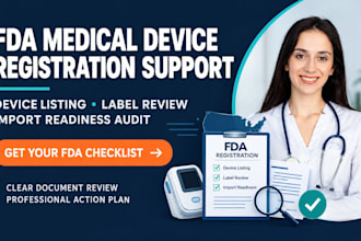 assist with fda medical device registration, listing, and label review
