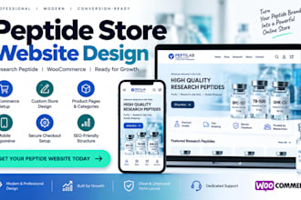 design peptide store peptide website research peptide woocommerce website