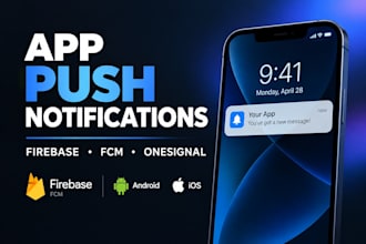 set up firebase push notifications for your android or ios app