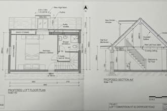 create detailed UK loft conversion and extension drawings