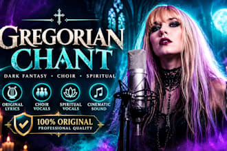 write and sing gregorian chant, dark fantasy, choir vocals, spiritual vocals
