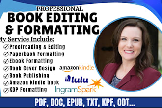 book editing and formatting manuscript, paperback formatting kindle publishing