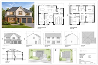 detached aud garage 2d floor plan building regs drawing for garage deck, sunroom