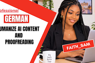 humanize your ai content into natural german and proofread it