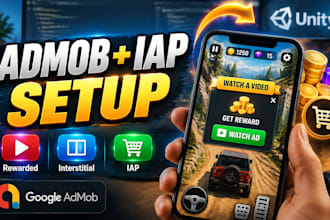 integrate admob unity ads and in app purchases in unity