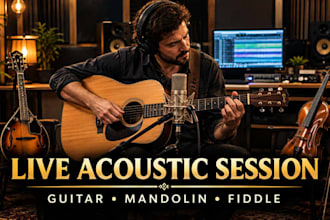 record custom acoustic guitar, mandolin and fiddle