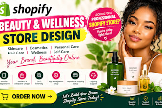 build shopify wellness beauty website personal care product store website