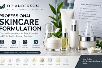 develop professional cosmetic and skincare product formulation