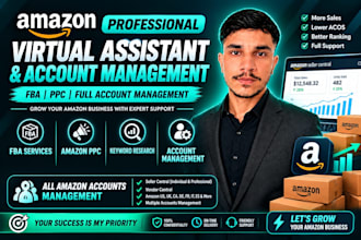 be expert amazon virtual assistant, amazon fba and ppc