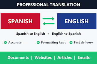translate spanish to english and english to spanish accurately