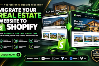 migrate real estate webwave tilda vzy sitejet to ecommerce vev shopify store