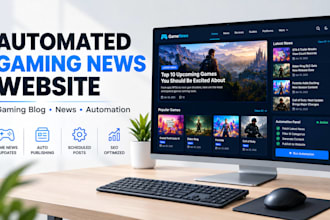 create an automated game news website and gaming blog