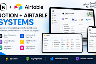 setup airtable database and notion workspace automation