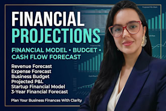 create financial projections, financial model, budget and cash flow forecast