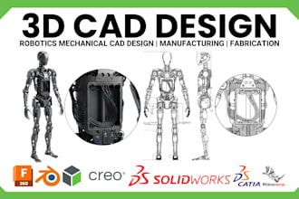 fusion 360 humanoid robotics cad mechanical design for fabrication manufacturing