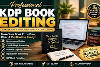 proofread and edit your book, manuscript or ebook