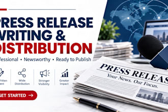 write press release with press release distribution or music press release