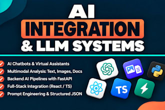 integrate openai, gemini API, or custom llm into your web app