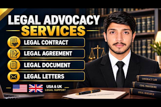 draft legal contract, legal agreement, legal document and legal letters