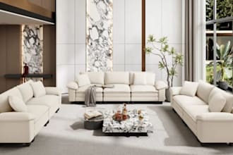 3d interior design rendering floor plan space planning modern home space styling