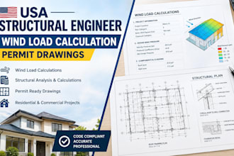 provide wind and seismic lateral load analysis for US permit