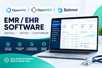 setup openemr, openmrs and bahmni for hospital and clinics